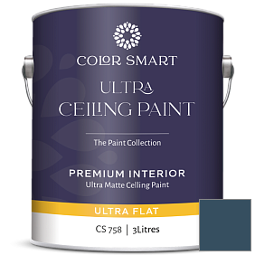 Краска COLOR SMART CS 758 ULTRA CEILING PAINT ультраматовая краска цвет 2059-10 Marine Blue