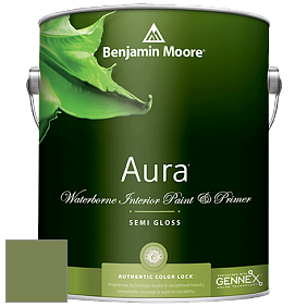 Benjamin Moore Aura 528 Waterborne Interior Semi-gloss Finish краска цвет NCS S 4040-G40Y 