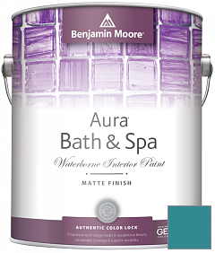 Краска Benjamin Moore Aura Bath & Spa Interior Paint Matte Finish (532) цвет 755 Salzburg Blue
