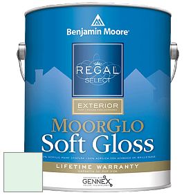 Benjamin Moore W096 Regal Select Exterior Paint-Moor GloSoft Gloss Finish краска цвет 2036-70 CrÃ¨me de Mint