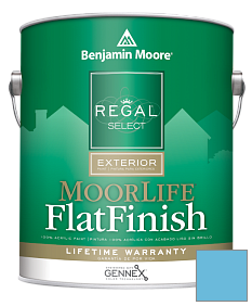 Краска Regal Select Exterior Paint-MoorLife Flat Finish (W105) цвет 789 Sea to Shining Sea