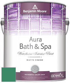 Benjamin Moore Aura 532 Bath & Spa Waterborne Interior Paint Matte Finish краска цвет 594 Peridot