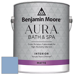 Benjamin Moore Aura 532 Bath & Spa Waterborne Interior Paint Matte Finish краска цвет NCS S 2030-R80B 