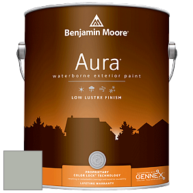 Benjamin Moore Aura 634 Waterborne Exterior Low Lustre Finish краска цвет 2138-50 Misted Green