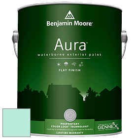 Benjamin Moore Aura 629 Waterborne Exterior Flat Finish краска цвет 2046-60 Misty Teal