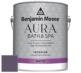 Benjamin Moore Aura 532 Bath & Spa Waterborne Interior Paint Matte Finish краска цвет 2072-30 Purple Lotus
