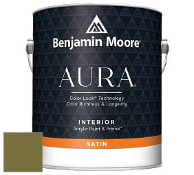 Benjamin Moore Aura 526 Waterborne Interior Satin Finish покрытие цвет NCS S 5040-G70Y 