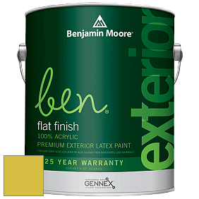 Benjamin Moore Ben 541 Waterborne Exterior Flat Finish краска цвет 399 Exotic Lime