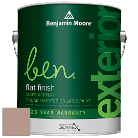 Benjamin Moore Ben 541 Waterborne Exterior Flat Finish краска цвет 1234 Baywood Brown