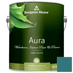 Краска Aura Waterborne Interior Semi-gloss Finish (528) цвет 2054-30 Venezuelan Sea