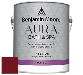 Benjamin Moore Aura 532 Bath & Spa Waterborne Interior Paint Matte Finish краска цвет RAL 3032 