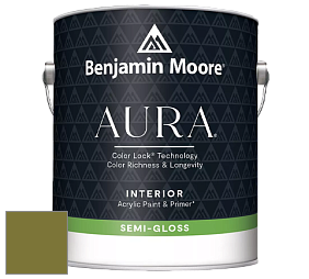 Benjamin Moore Aura 528 Waterborne Interior Semi-gloss Finish краска цвет NCS S 4550-G60Y 