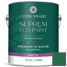 Краска COLOR SMART CS 619 SUPREM ECO PAINT матовая краска цвет 2044-10 Green