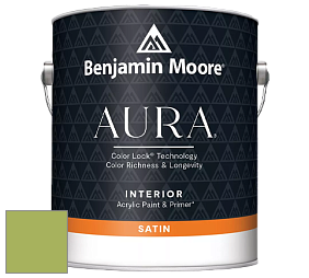 Benjamin Moore Aura 526 Waterborne Interior Satin Finish покрытие цвет 413 Blooming Grove