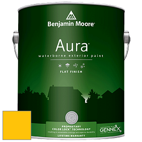 Benjamin Moore Aura 629 Waterborne Exterior Flat Finish краска цвет 2021-30 Sunshine