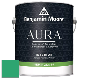 Benjamin Moore Aura 528 Waterborne Interior Semi-gloss Finish краска цвет 2039-30 Cabana Green