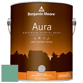 Benjamin Moore Aura 634 Waterborne Exterior Low Lustre Finish краска цвет 2040-40 Summer Basket Green