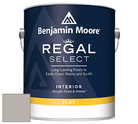Benjamin Moore 547 Regal Select Waterborne Interior Flat Finish краска цвет 1551 La Paloma Gray