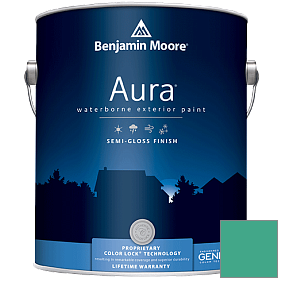 Краска Aura Waterborne Exterior Semi-Gloss Finish (632) цвет 607 Albuquerque Teal