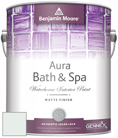 Benjamin Moore Aura 532 Bath & Spa Waterborne Interior Paint Matte Finish краска цвет 2123-60 Sea Foam