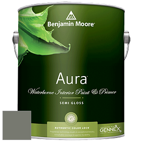 Benjamin Moore Aura 528 Waterborne Interior Semi-gloss Finish краска цвет NCS S 6005-G50Y 
