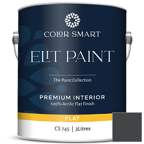 Краска COLOR SMART CS 745 ELIT PAINT глубокоматовая моющаяся краска цвет 2136-10 Black Knight