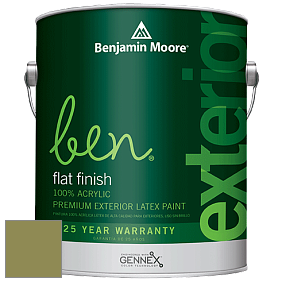 Benjamin Moore Ben 541 Waterborne Exterior Flat Finish краска цвет 2145-20 Terrapin Green