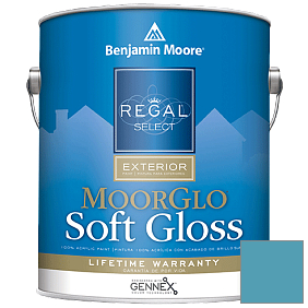 Краска Regal Select Exterior Paint-Moor GloSoft Gloss Finish (W096) цвет 2058-40 Cool Blue