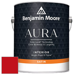 Benjamin Moore Aura 526 Waterborne Interior Satin Finish покрытие цвет RAL 3020 