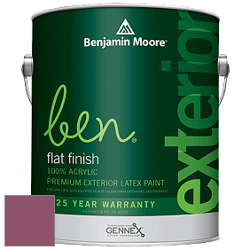 Benjamin Moore Ben 541 Waterborne Exterior Flat Finish краска цвет 2083-30 Old Claret
