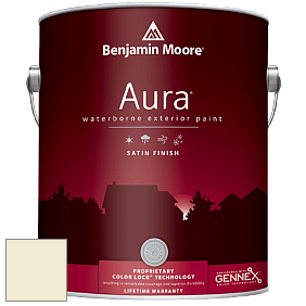 Benjamin Moore Aura 631 Waterborne Exterior Satin Finish краска цвет 2146-60 Cream Silk
