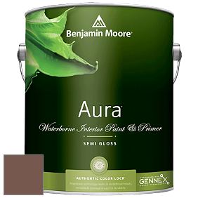 Benjamin Moore Aura 528 Waterborne Interior Semi-gloss Finish краска цвет 2097-30 Hedgehog Brown