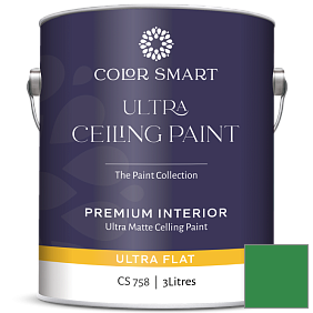 Краска COLOR SMART CS 758 ULTRA CEILING PAINT ультраматовая краска цвет 2037-20 Jade Green