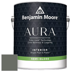 Benjamin Moore Aura 528 Waterborne Interior Semi-gloss Finish краска цвет 1575 Rainy Afternoon