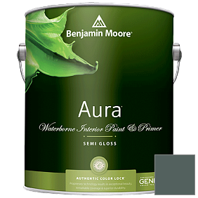 Краска Aura Waterborne Interior Semi-gloss Finish (528) цвет 2123-10 Mediterranean Teal