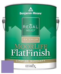 Benjamin Moore W105 Regal Select Exterior Paint-MoorLife Flat Finish краска цвет 2071-40 Crocus Petal Purple