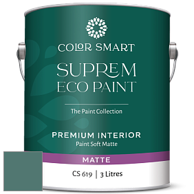 COLOR SMART CS 619 SUPREM ECO PAINT матовая краска цвет 2050-30 Newport Green
