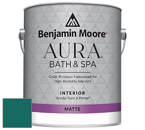 Benjamin Moore Aura 532 Bath & Spa Waterborne Interior Paint Matte Finish краска цвет NCS S 5040-B60G 