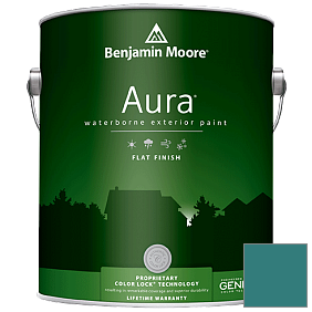 Краска Aura Waterborne Exterior Flat Finish (629) цвет 742 Largo Teal