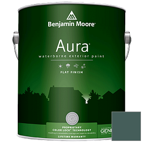 Краска Aura Waterborne Exterior Flat Finish (629) цвет 2050-20 Dollar Bill Green