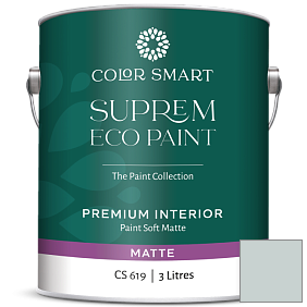 Краска COLOR SMART CS 619 SUPREM ECO PAINT матовая краска цвет 1584 Pale Smoke
