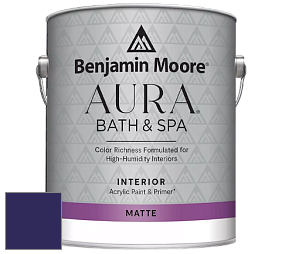 Benjamin Moore Aura 532 Bath & Spa Waterborne Interior Paint Matte Finish краска цвет RAL 5022 