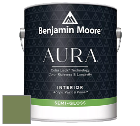 Benjamin Moore Aura 528 Waterborne Interior Semi-gloss Finish краска цвет 546 Courtyard Green
