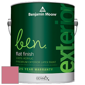 Benjamin Moore Ben 541 Waterborne Exterior Flat Finish краска цвет 2007-40 Coral Essence