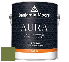 Benjamin Moore Aura 526 Waterborne Interior Satin Finish покрытие цвет NCS S 4050-G40Y 