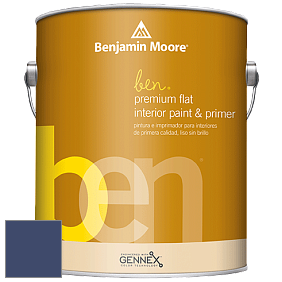 Benjamin Moore Ben W625 Premium Interior Latex Flat краска цвет 2065-10 Admiral Blue