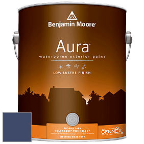Benjamin Moore Aura 634 Waterborne Exterior Low Lustre Finish краска цвет 2065-10 Admiral Blue