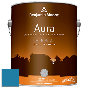Benjamin Moore Aura 634 Waterborne Exterior Low Lustre Finish краска цвет 784 Blue Macaw