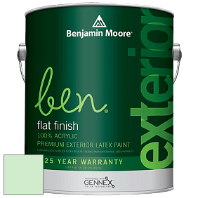 Benjamin Moore Ben 541 Waterborne Exterior Flat Finish краска цвет 2033-60 Mantis Green