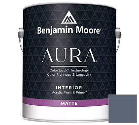 Краска Benjamin Moore Aura Interior Paint - Matte (522) цвет 1435 Blue Gaspe